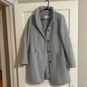 Aritzia Light Gray Pea Coat